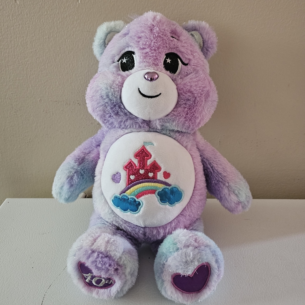 2022 Care Bears 14" 40th Anniversary Care-a-Lot Bear Plush Toy